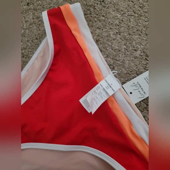 Cupshe Colorblock Bralette Bikini Medium Top Small Bottom - Picture 5 of 8